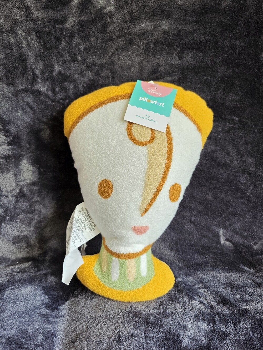 New Princess beauty Belle Sidekick Chip Kid's Pillow Buddy Disney Pillowfort